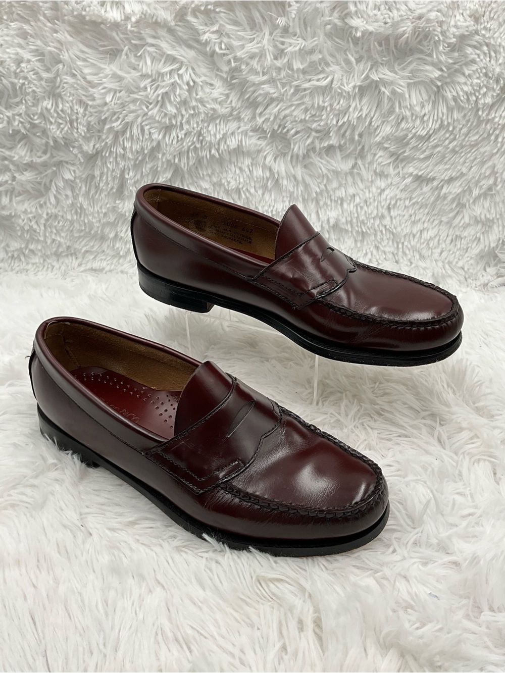 G.H. Bass Weejuns Loafers Size 10D Burgundy Leather Penny Loafers - Picture 3 of 8